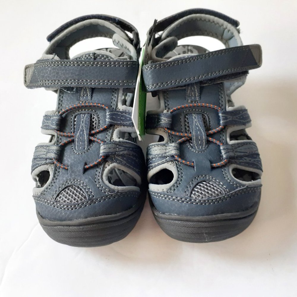 Sonoma Boys Sandals Navy Gray Fisherman Closed Toe Size 13 New
